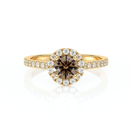 Bague entourage diamant chocolat Coup de Foudre - 10