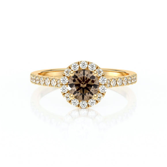 Bague entourage diamant chocolat Coup de Foudre - 10