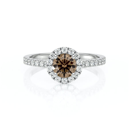 Bague entourage diamant chocolat Coup de Foudre - 10