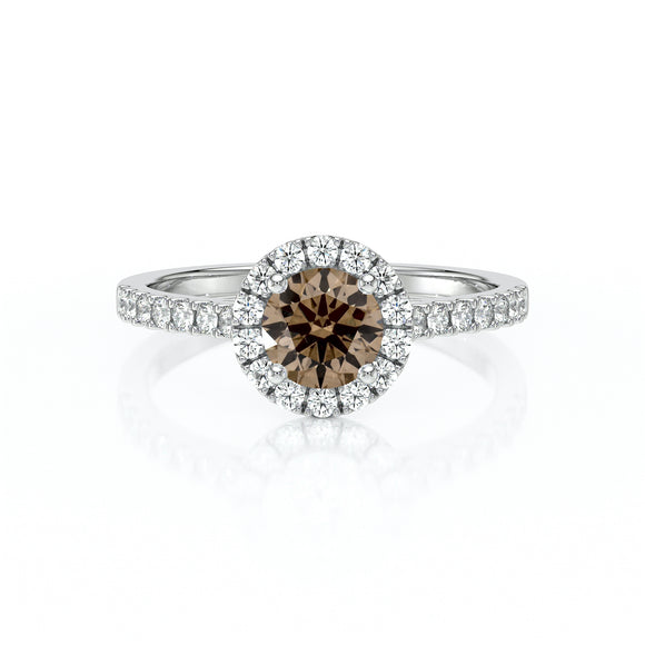 Bague entourage diamant chocolat Coup de Foudre - 10