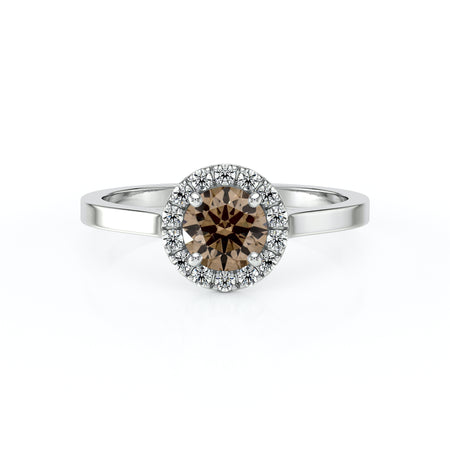 Bague entourage diamant chocolat Coup de Foudre - 14