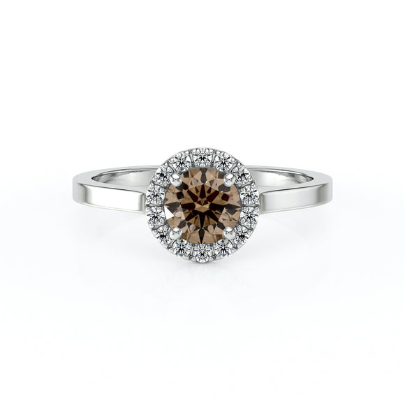 Bague entourage diamant chocolat Coup de Foudre - 14