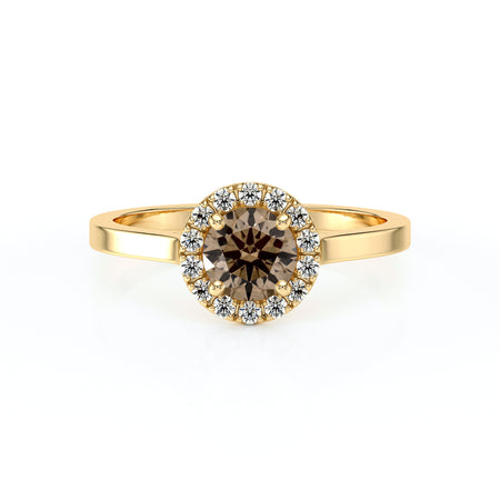 Bague entourage diamant chocolat Coup de Foudre - 14