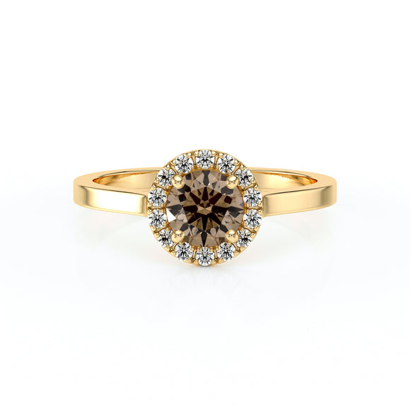 Bague entourage diamant chocolat Coup de Foudre - 14