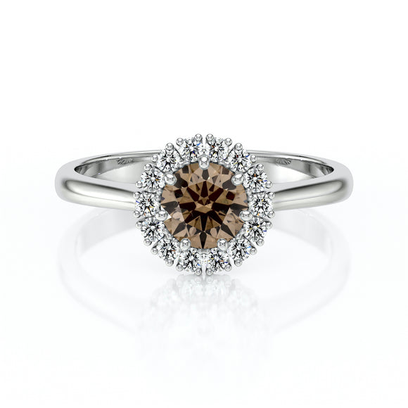 Bague entourage diamant chocolat Pour la Vie - 7
