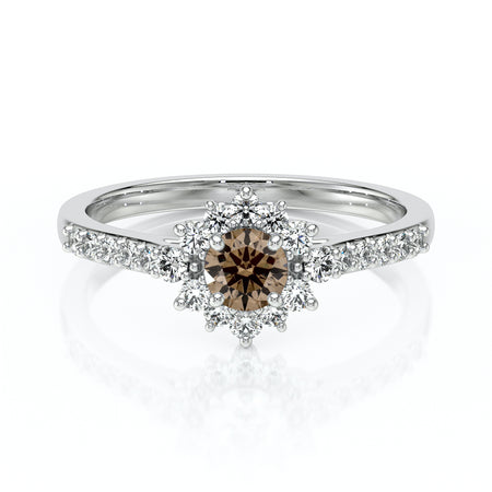 Bague entourage diamant chocolat Pour la Vie - 8