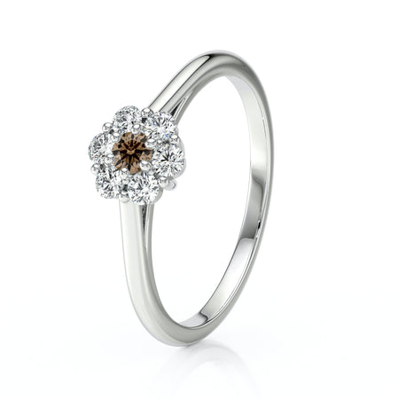 Bague entourage diamant chocolat Pour la Vie - 9