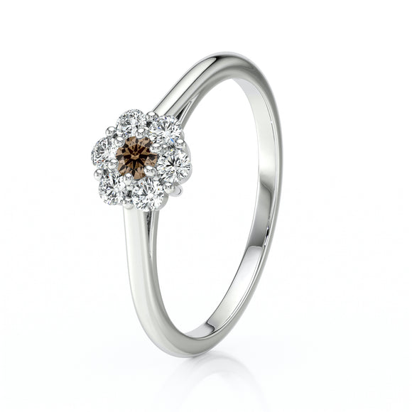 Bague entourage diamant chocolat Pour la Vie - 9