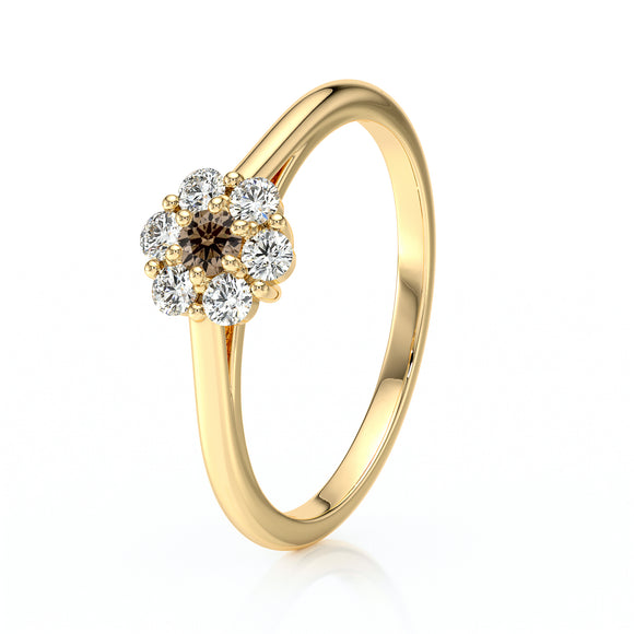 Bague entourage diamant chocolat Pour la Vie - 9