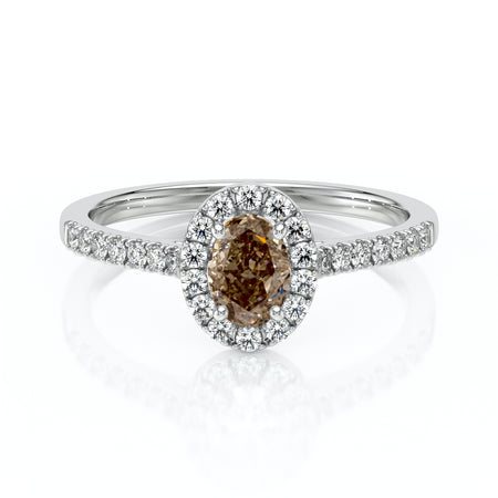 Bague entourage diamant chocolat Promets Moi - 3