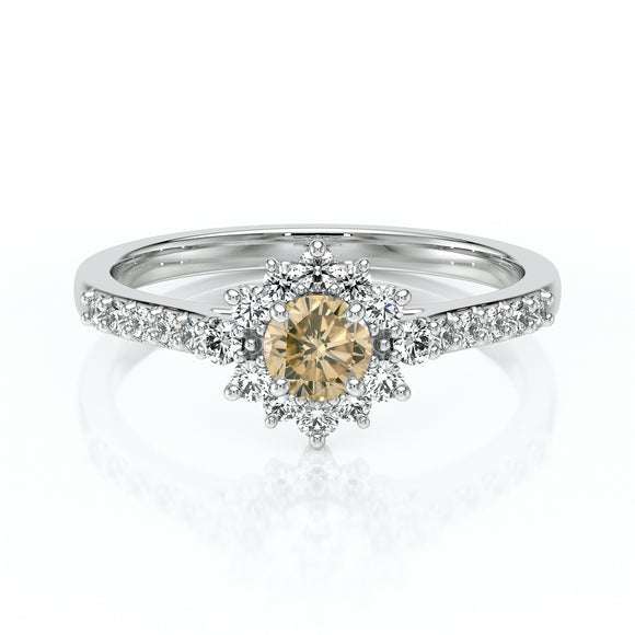 Bague entourage diamant cognac Pour la Vie - 8
