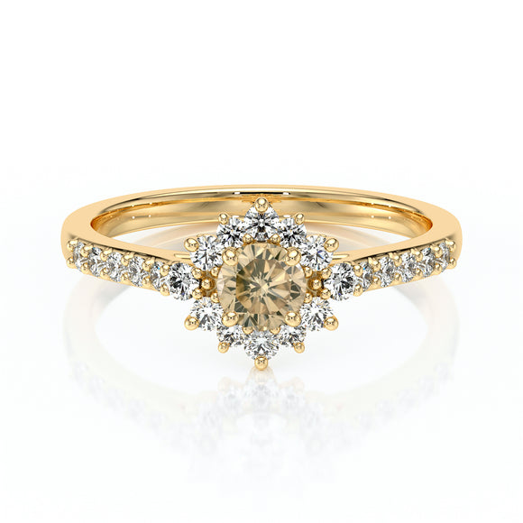 Bague entourage diamant cognac Pour la Vie - 8