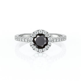 Bague entourage diamant noir Coup de Foudre - 10
