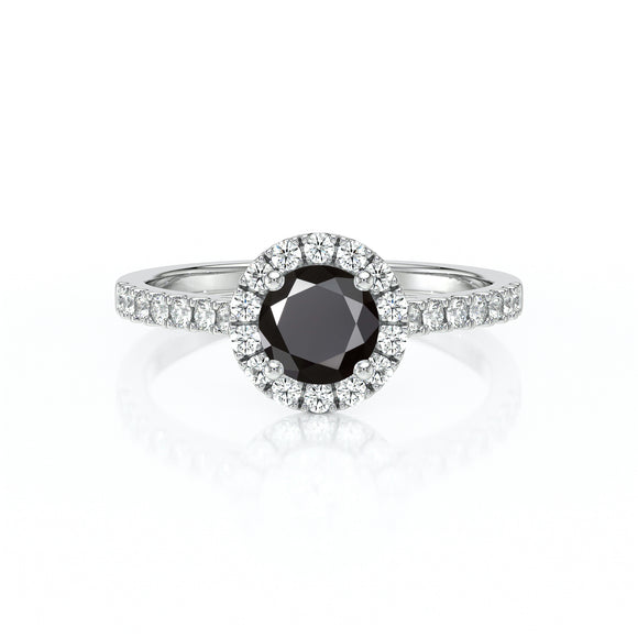 Bague entourage diamant noir Coup de Foudre - 10