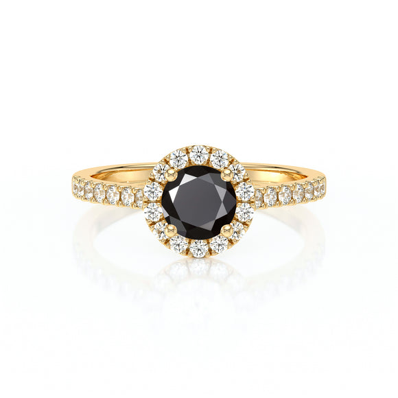 Bague entourage diamant noir Coup de Foudre - 10