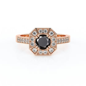 Bague entourage diamant noir Coup de Foudre - 13