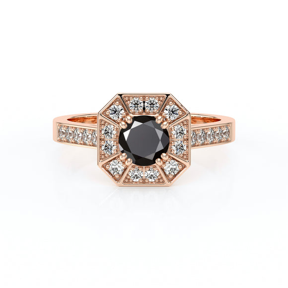 Bague entourage diamant noir Coup de Foudre - 13
