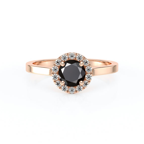 Bague entourage diamant noir Coup de Foudre - 14