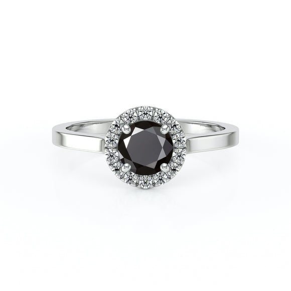 Bague entourage diamant noir Coup de Foudre - 14