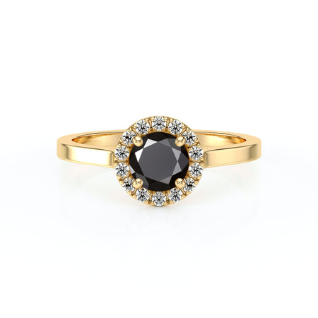Bague entourage diamant noir Coup de Foudre - 14