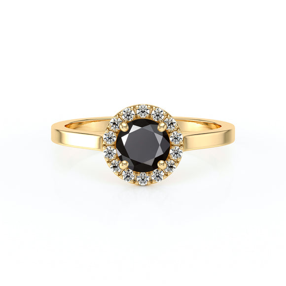 Bague entourage diamant noir Coup de Foudre - 14
