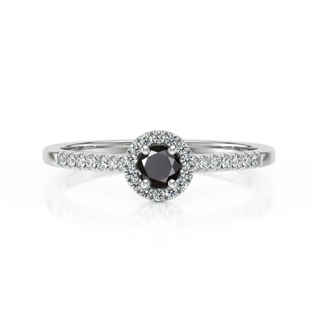 Bague entourage diamant noir Pour la Vie - 1