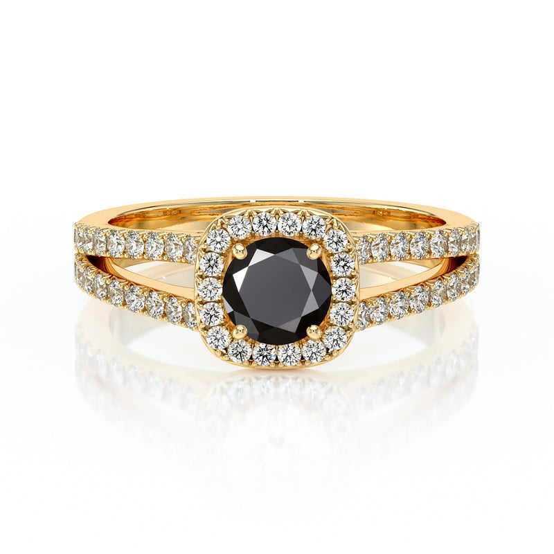 Bague entourage diamant noir Coup de Foudre - 2