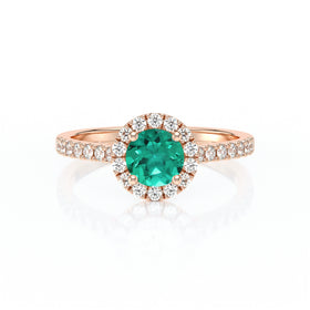 Bague entourage émeraude diamant Coup de Foudre - 10