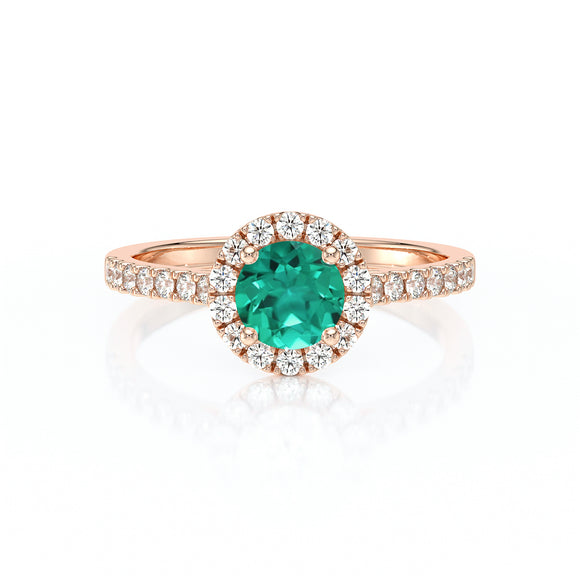 Bague entourage émeraude diamant Coup de Foudre - 10