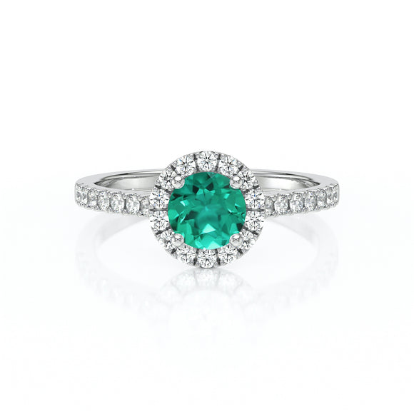 Bague entourage émeraude diamant Coup de Foudre - 10