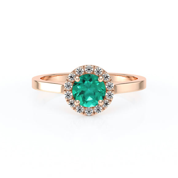 Bague entourage émeraude diamant Coup de Foudre - 14