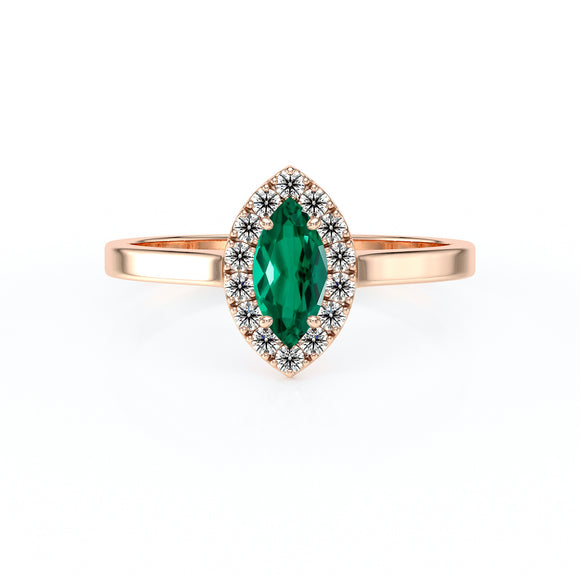Bague entourage émeraude diamant Promets Moi - 10
