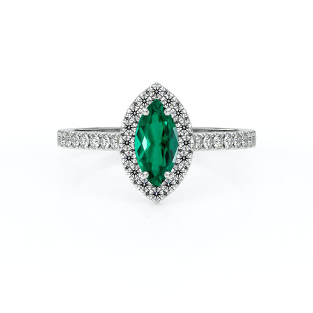 Bague entourage émeraude et diamant Promets Moi - 2