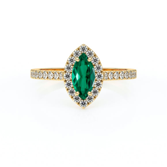 Bague entourage émeraude et diamant Promets Moi - 2