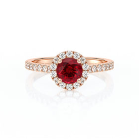 Bague entourage rubis diamant Coup de Foudre - 10