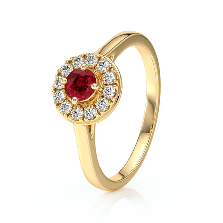 Bague entourage rubis et diamant Pour la Vie - 2