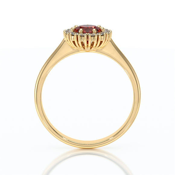 Bague entourage rubis et diamant Pour la Vie - 7