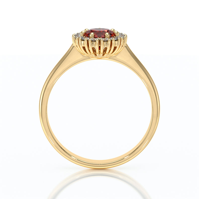 Bague entourage rubis et diamant Pour la Vie - 7
