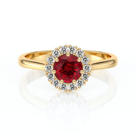 Bague entourage rubis et diamant Pour la Vie - 7