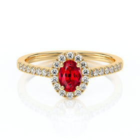 Bague entourage rubis et diamant Promets Moi - 3