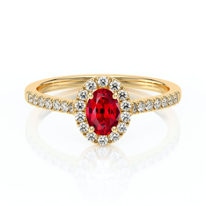 Bague entourage rubis et diamant Promets Moi - 3