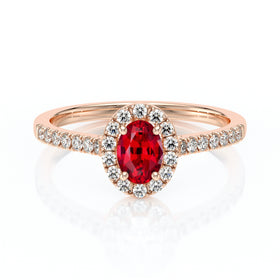 Bague entourage rubis et diamant Promets Moi - 3