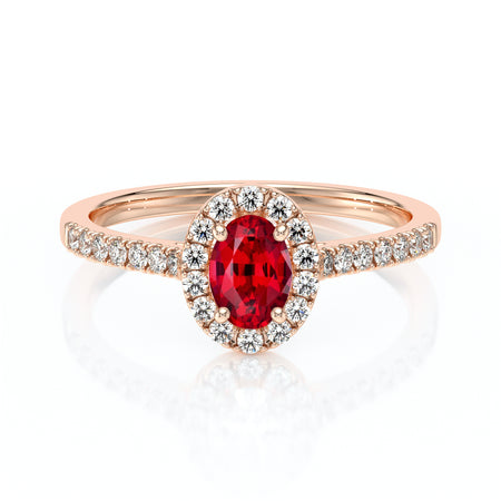 Bague entourage rubis et diamant Promets Moi - 3