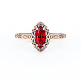 Bague entourage rubis et diamant Promets Moi - 2