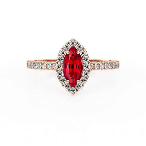 Bague entourage rubis et diamant Promets Moi - 2
