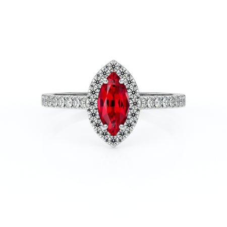 Bague entourage rubis et diamant Promets Moi - 2