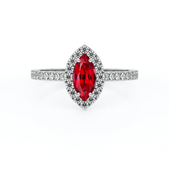 Bague entourage rubis et diamant Promets Moi - 2