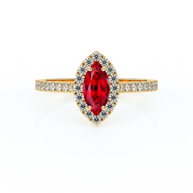 Bague entourage rubis et diamant Promets Moi - 2