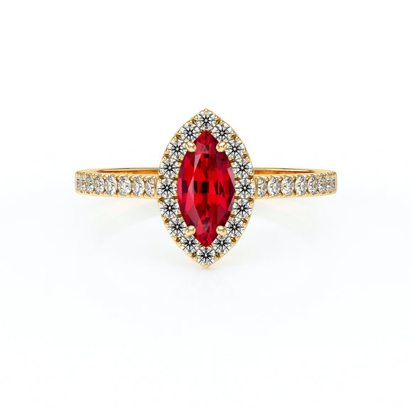 Bague entourage rubis et diamant Promets Moi - 2