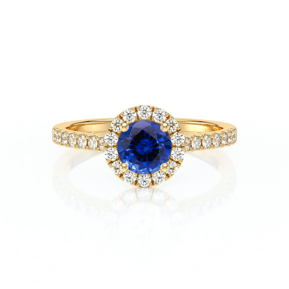 Bague entourage saphir diamant Coup de Foudre - 10